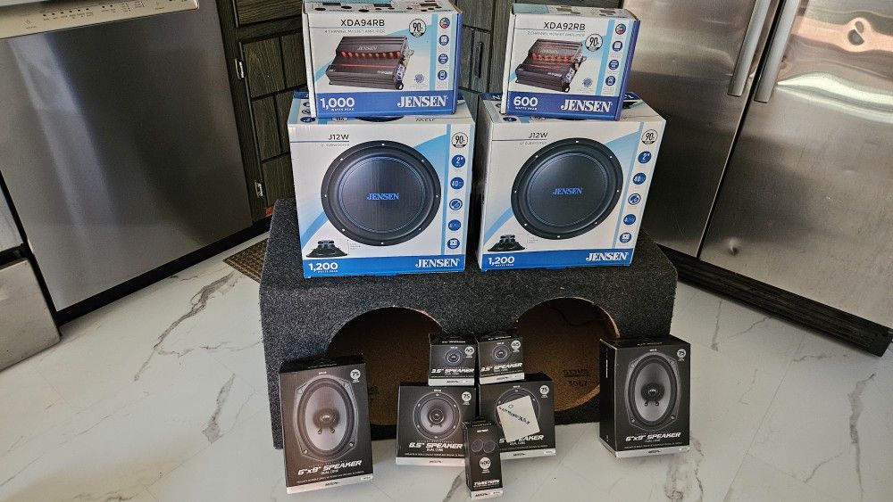 Entire Speaker System For A Car New In Boxes