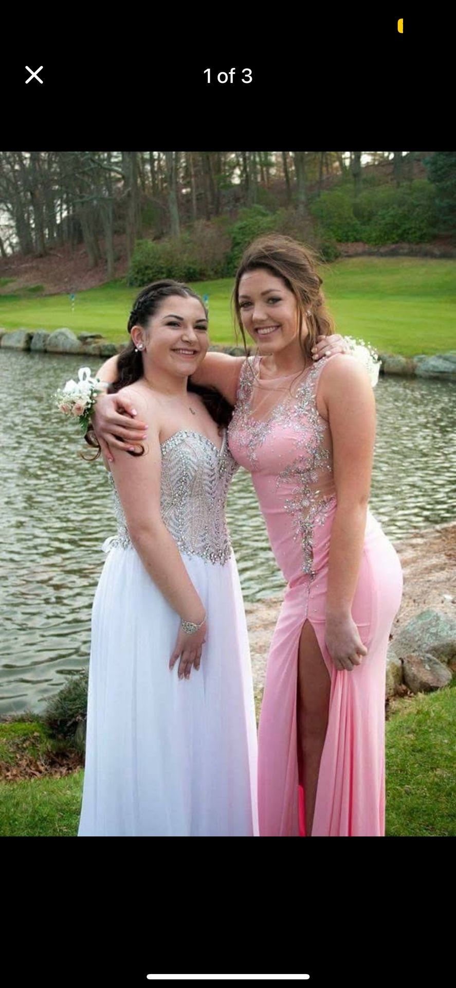 Terani Couture Size 12 Beaded White Prom Dress