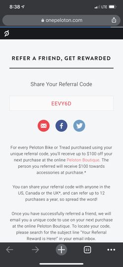 $100 off Peloton accessories/accessories package with purchase of tread or bike. Enter promo code EEVY6D at checkout.