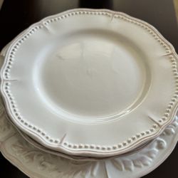 34pc- 2 Sets of Stoneware Dinnerware Sets & Matching Pitcher with Bowl