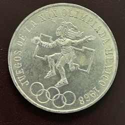 1968 Olympics Mexico plata moneda