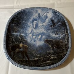 Bradford Exchange Snow River Visions of the Sacred Limited Edition Plate Medaris