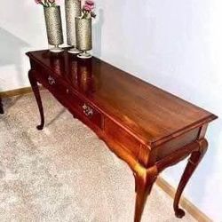 Vintage Wood Console Table 