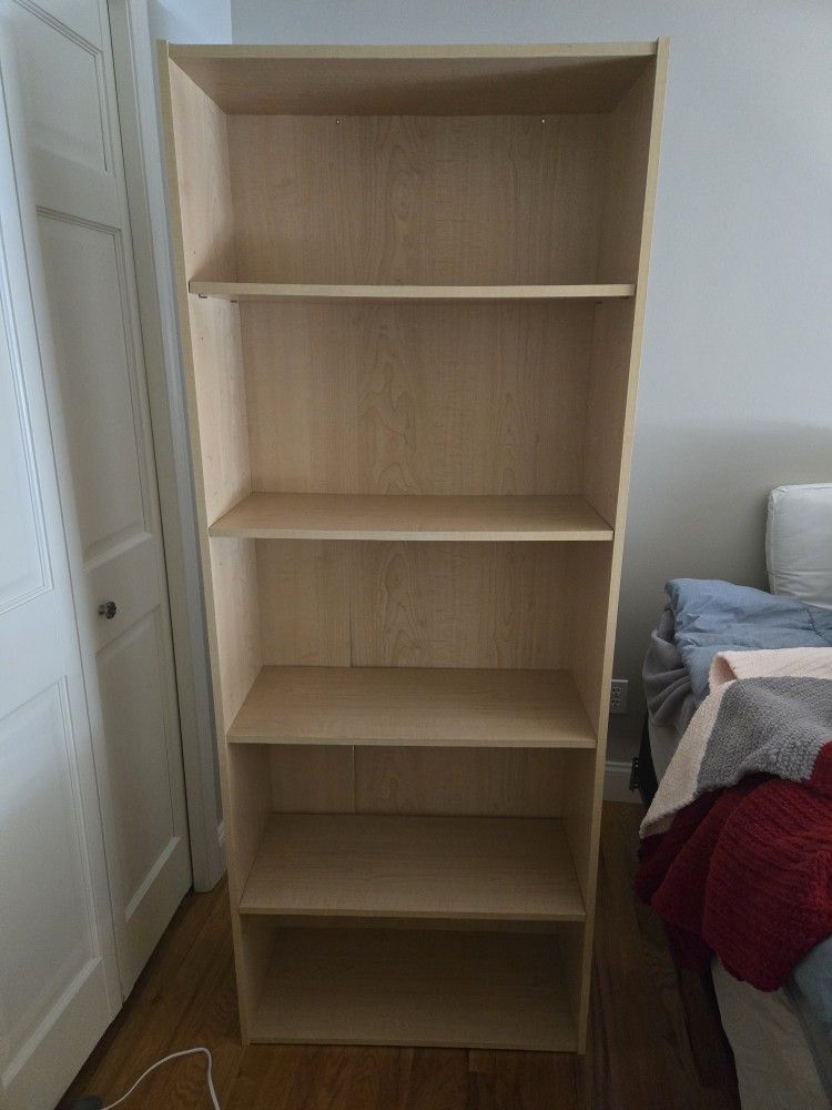 Light Wood Adjustable Book Shelf