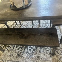 Dining Table, 4 Chairs Bench 