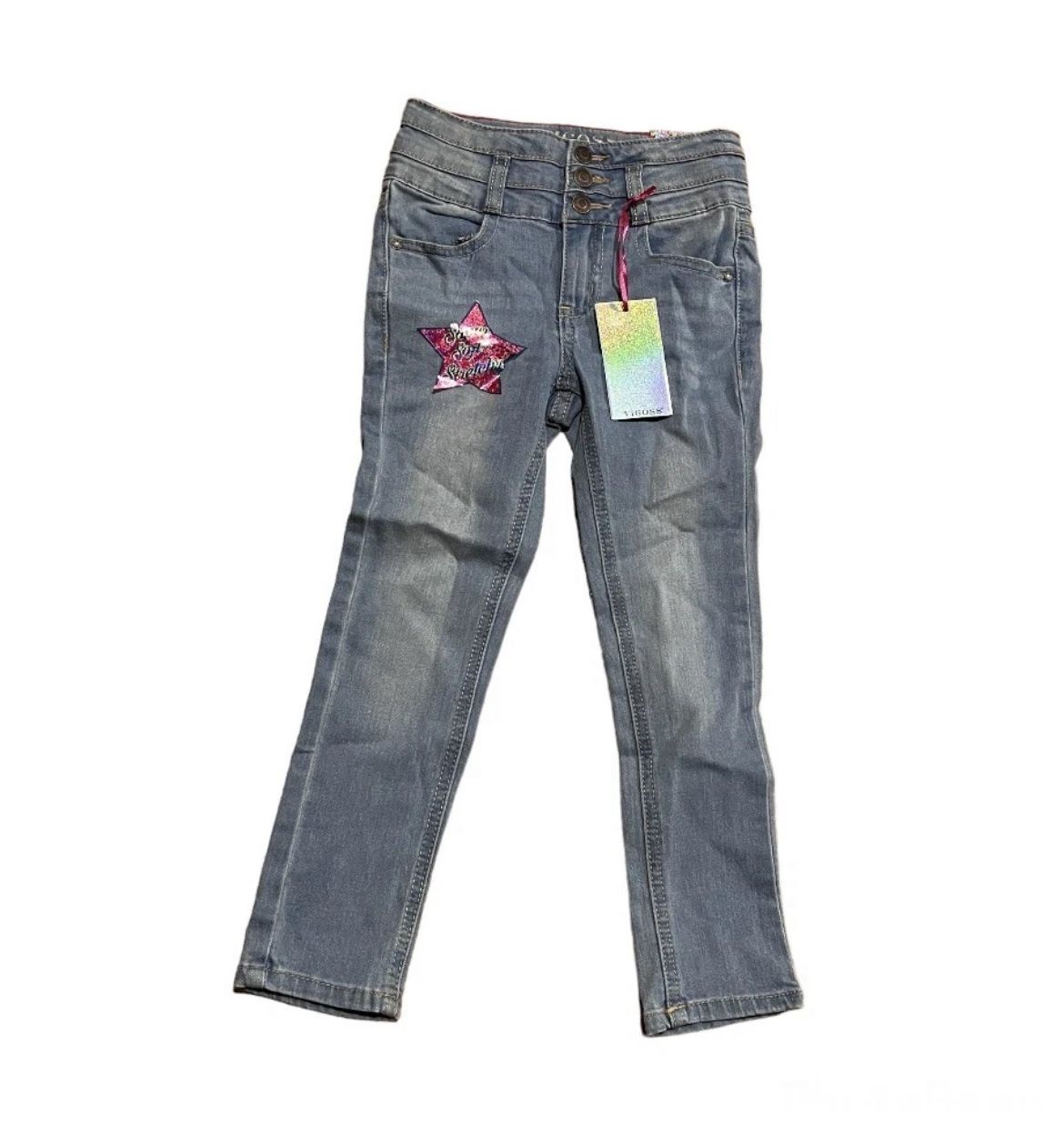 Little Girl’s Size 5 Vigoss Jagger Denim Jeans Skinny Regular NWT New Tags