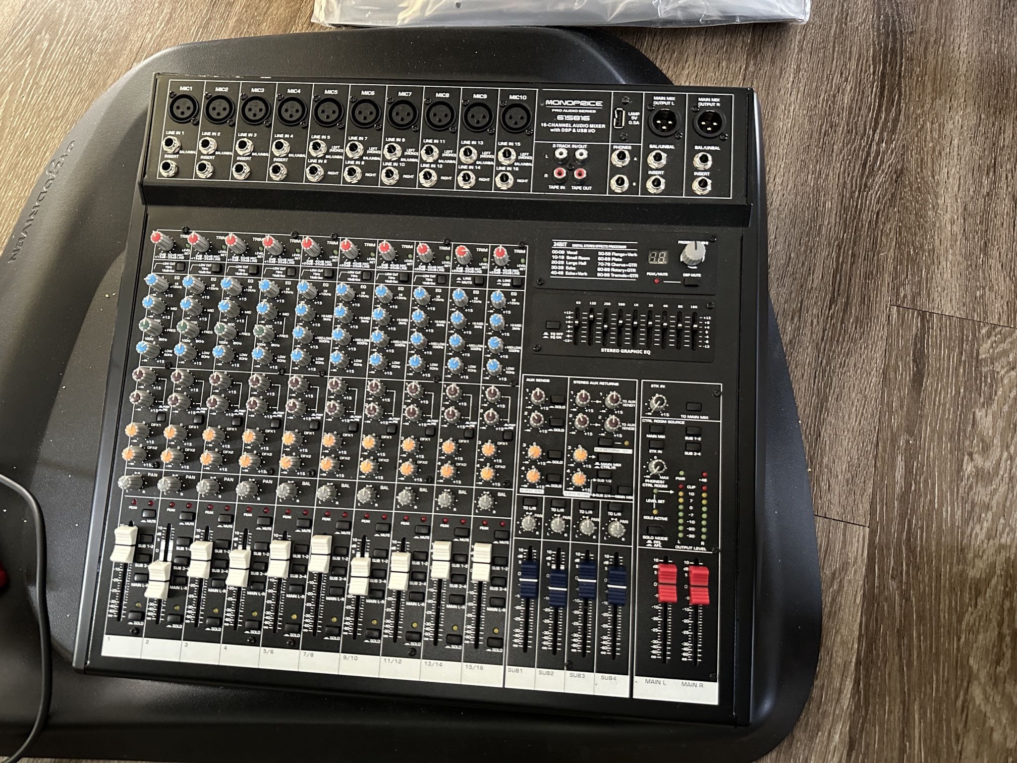Pro Audio Mixer: Monoprice 16-channel mixer Model# 615816