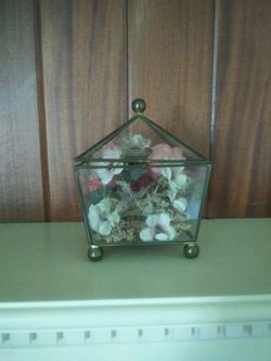 Glass container.