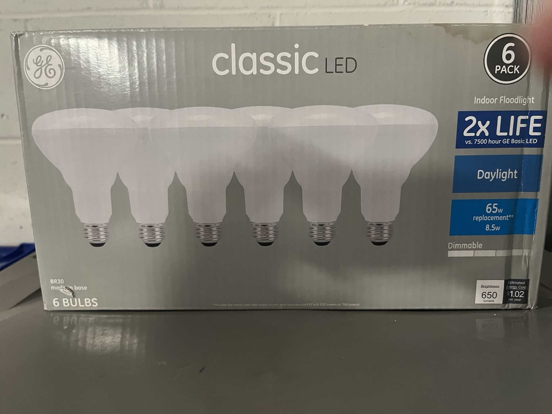 Six New General Electric LED high hat lamps