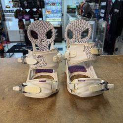 K2 small snowboard, bindings certified with warranty located at Sin city snowboards