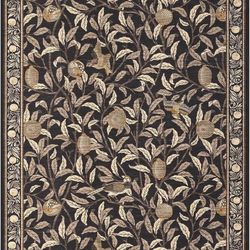 GarveeHome 8x10 Area Rugs for Living Room, Boho Leaf Rugs for Bedroom with Soft Low Pile, Non Slip Botanical Bird Large Washable Rug 8x10 for Dining R