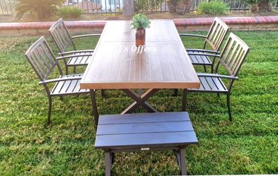 7 Pc Stylewell Farmhouse Outdoor Dining Patio Set