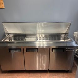 Coldline 3-Door Refrigerated Prep Table Commercial Grade.