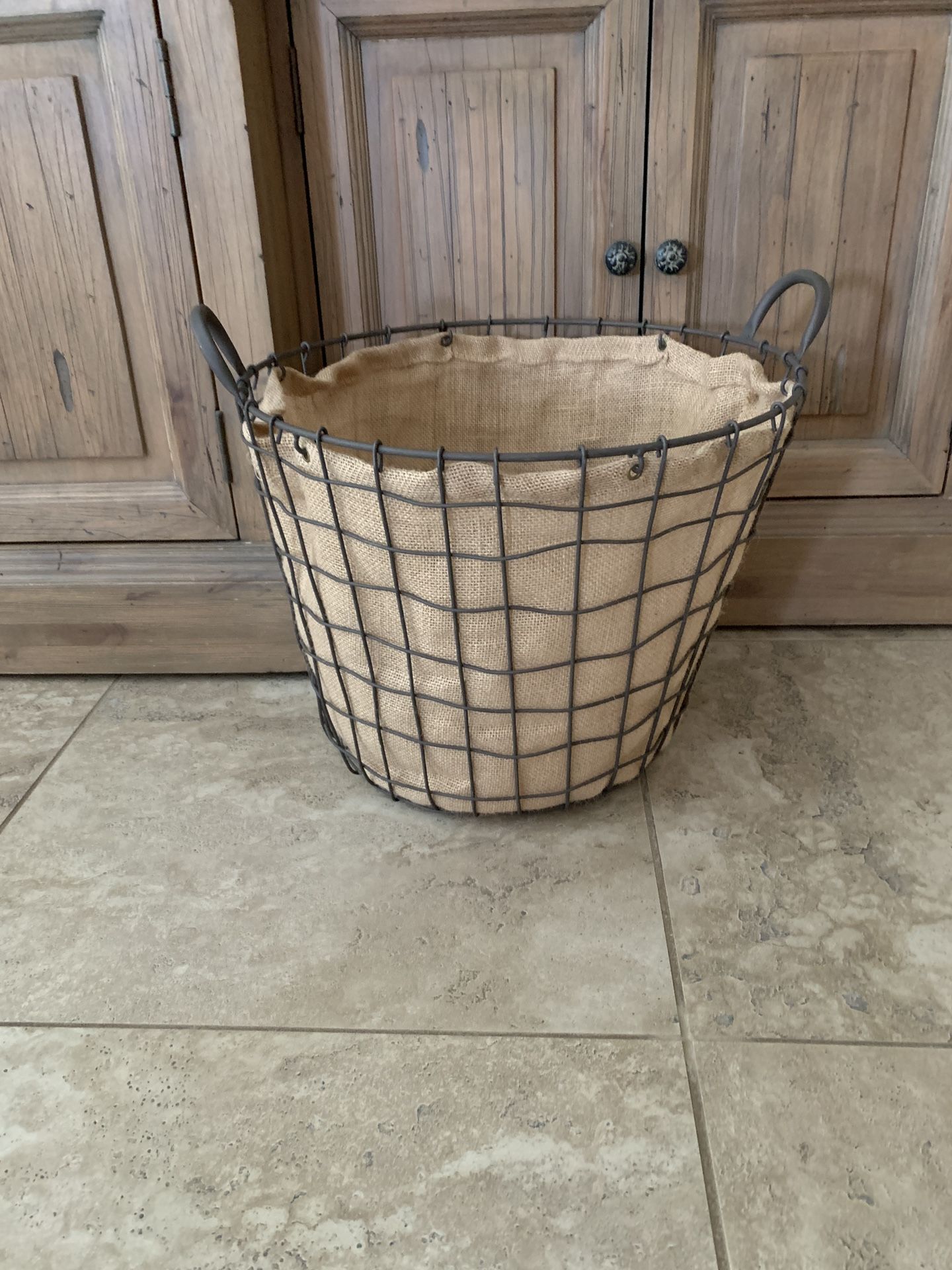 Farmhouse metal basket