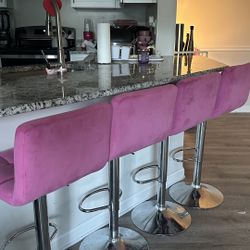 Pink Set Barstools 4