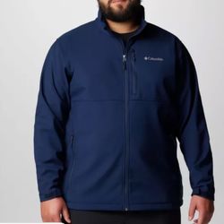 Columbia Men’s Big & Tall Ascender Softshell Wind Jacket, Size 4XL (Navy Blue) 