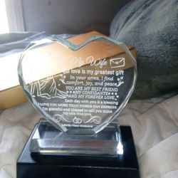 Beautiful Glass Heart For Wife