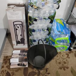 5 PC. Fireplace Toolset with Log Tote & Bucket 