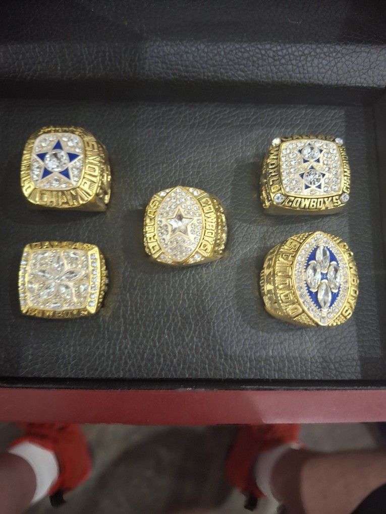 Dallas Cowboys Championship Ring Set With Display Case