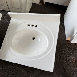 Vanity Sink 25x22 Cotton White  NEW