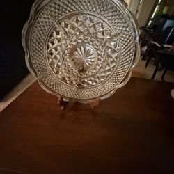 Wexford Anchor Hocking Divided Clear Glass Serving  Tray