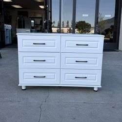 New Wooden White 6 Drawers Bedroom Dresser Wardrobe Closet