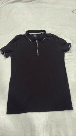Men’s Small Armani Exchange Black Polo Shirt zip up