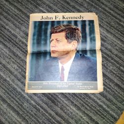 1963 Special Edition Boston Globe John F Kennedy- Memorial Issue