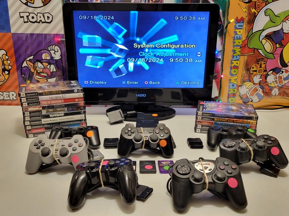 PS2 Controllers Memory Card Multitap Accessories