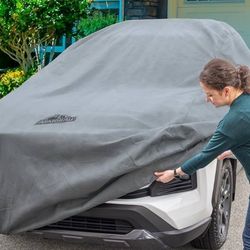 Car cover with locking cable