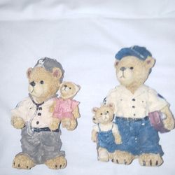 Two Resin Bears Both Standing Up 