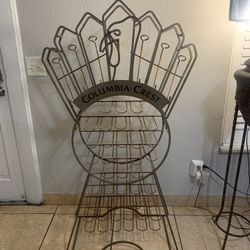 Vintage Wine rack store display Peacock -