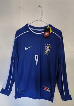 1998 Brazil Brasil away soccer jersey retro 

LONG SLEEVE

RONALDO #9 EL FENÓMENO 

BRAND NEW WITH TAGS

GREAT QUALITY 

LIMITED QUANTITY 

ADULT SIZE