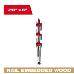 Milwaukee 48-13-0873 Hardened Impact Rated Shank Ship Auger Bit, 7/8" x 6"