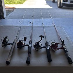 Lot of spinning rods