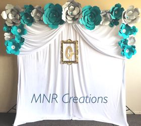 Paper flower backdrop