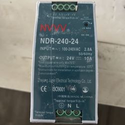 🚨 NDR-240-24 24V 10 Amp 240W Industrial DIN Rail Power Supply PFC🔥Brand New 👍
