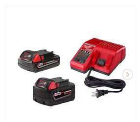 Milwaukee M18 18-Volt Lithium-Ion Starter Kit with One 5.0 Ah and One 2.0 Ah Battery and Charger