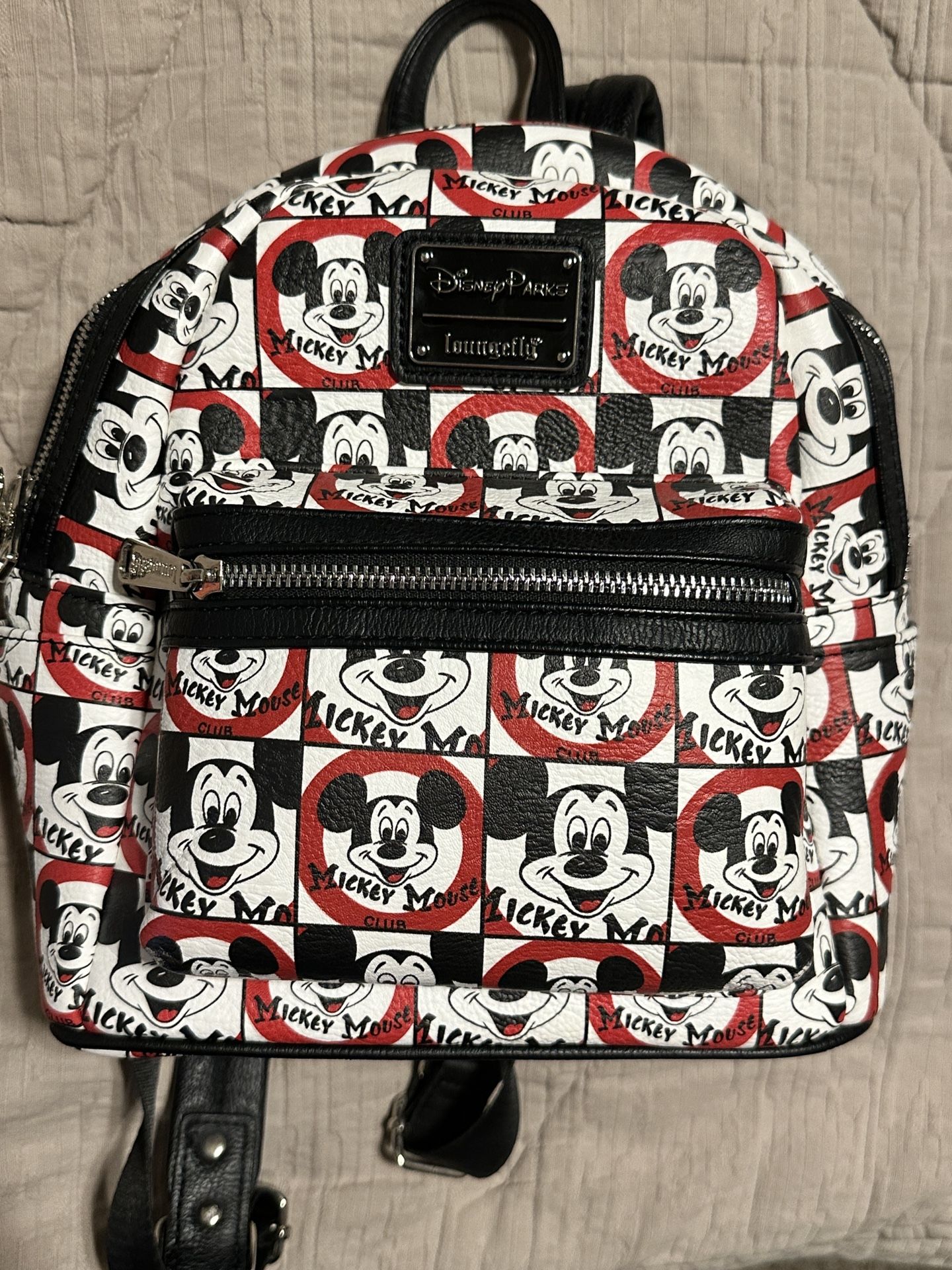 Disney Loungefly Mickey Mouseu Red and Black bag
