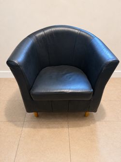 Black Leather Accent Chair