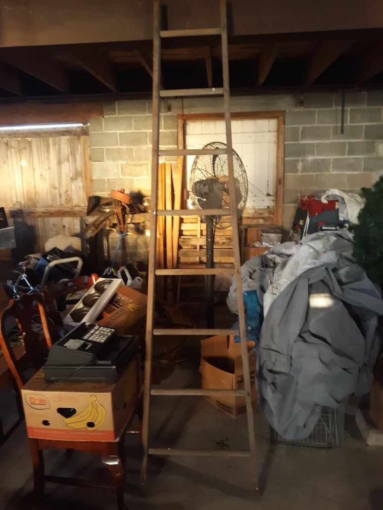 Vintage wooden ladder