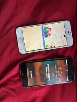 2 locked iphones