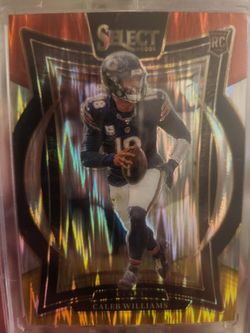 2024 Panini Select - Concourse Caleb Williams #25 Red & Yellow Shock Prizm (RC)