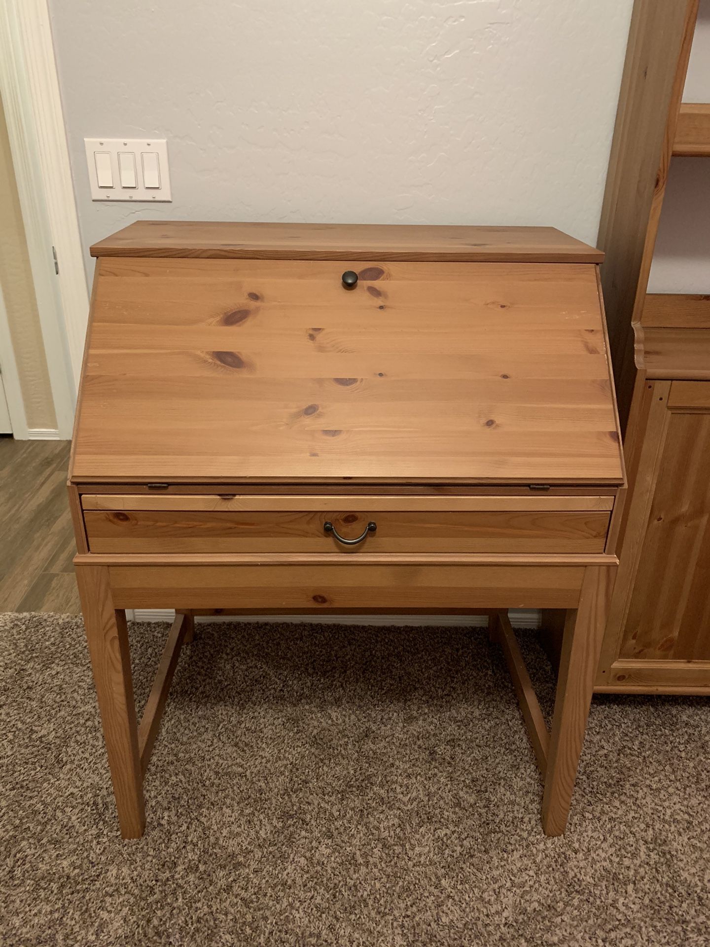 Solid Wood Secretary Desk