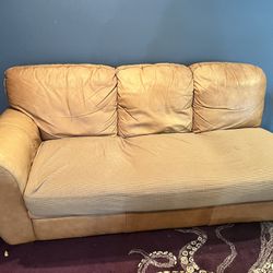 FREE leather Sleeper Sectional