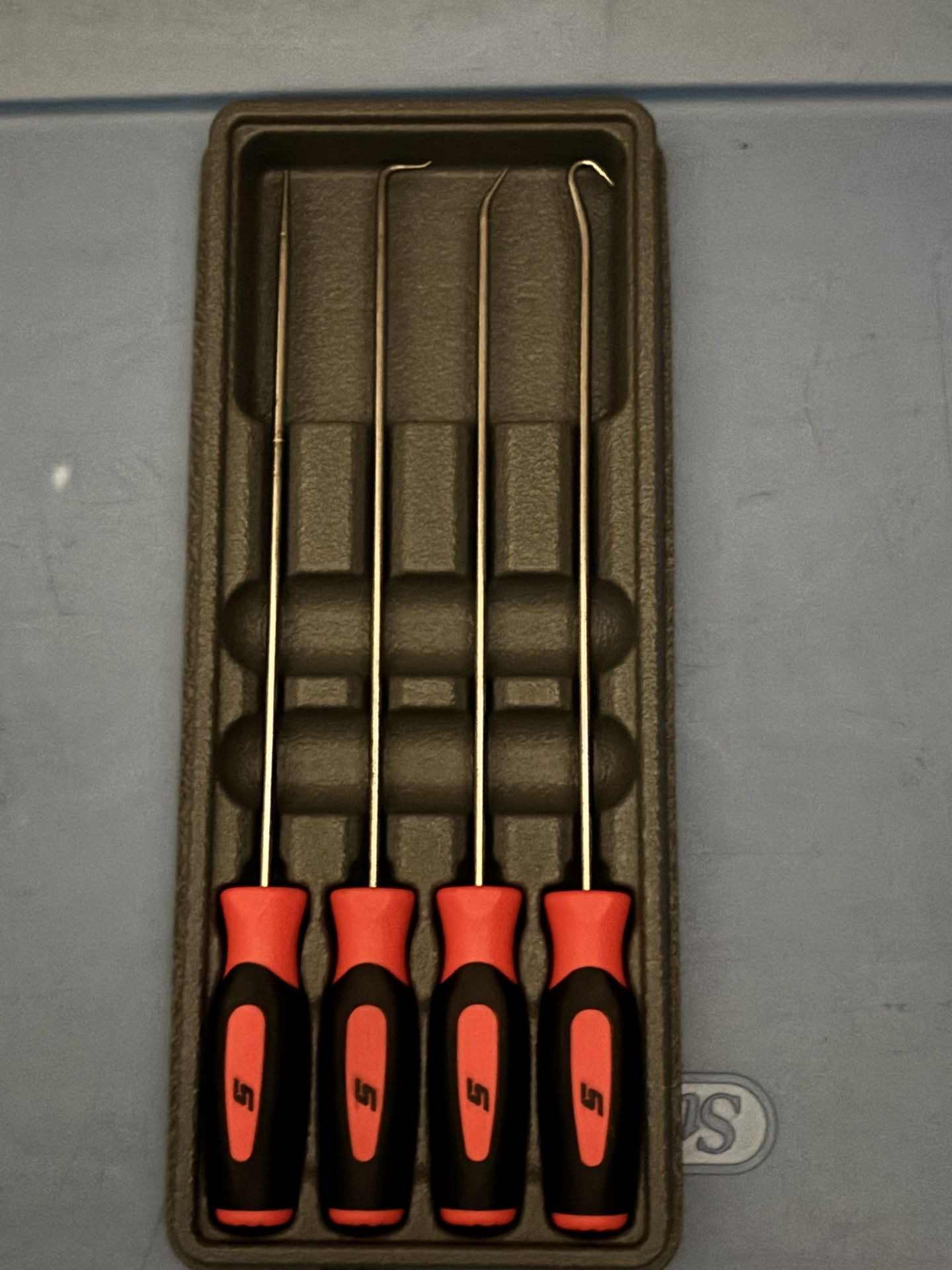 Snap-On Tools 4 pc Instinct® Soft Grip Long Pick Set (Orange)