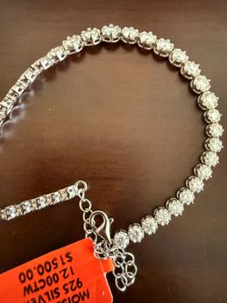 925 Silver Moissanite tennis bracelet