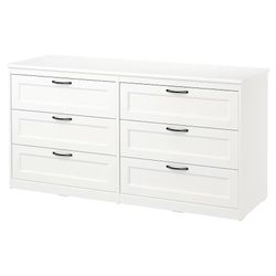 SONGESAND 6 Drawer Dresser, White, 63 3/8x32 1/4 " *USED* for Sale in  Tustin, CA - OfferUp