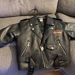 Harley Davidson Kid Leather Jacket - Small 8-10