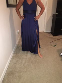 Beautiful navy / midnight color davids bridal dress. Wore for one hour. Size 8